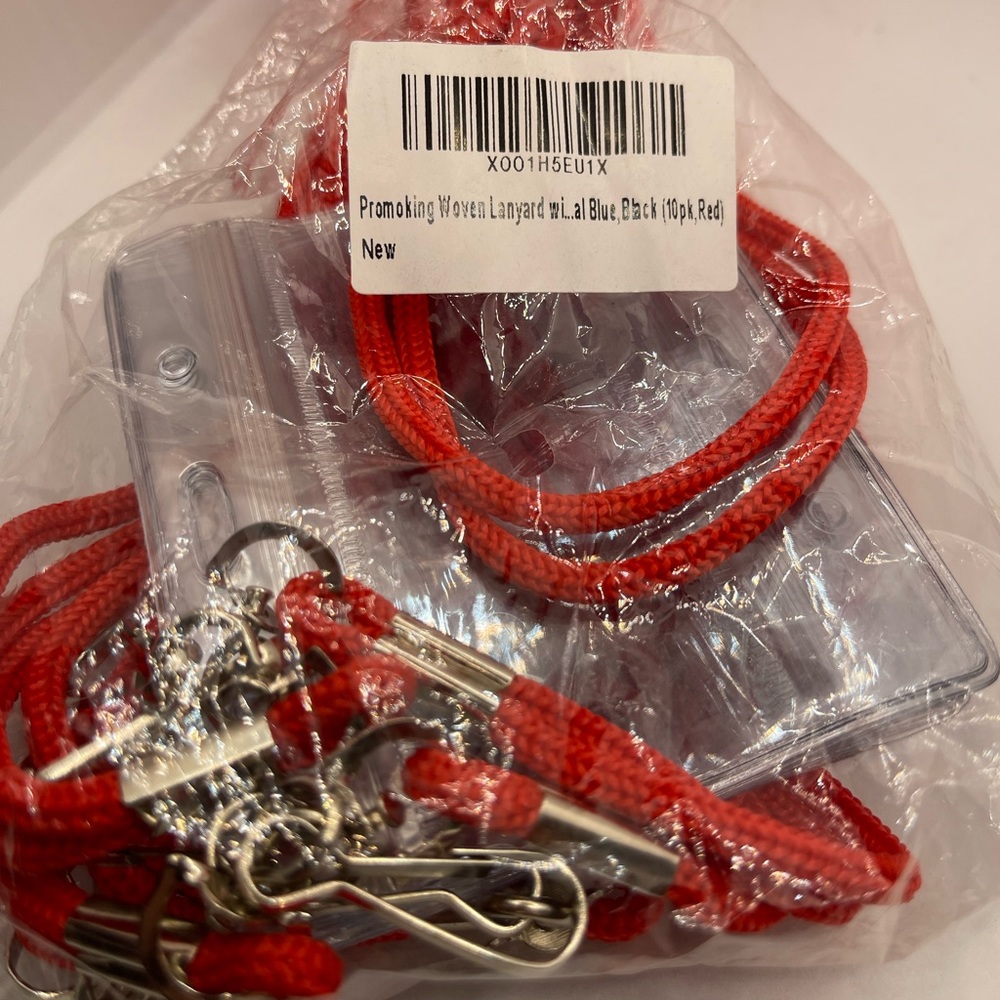 🥰4/$25 - Lanyard/ID Tag - 8 Pack - Red